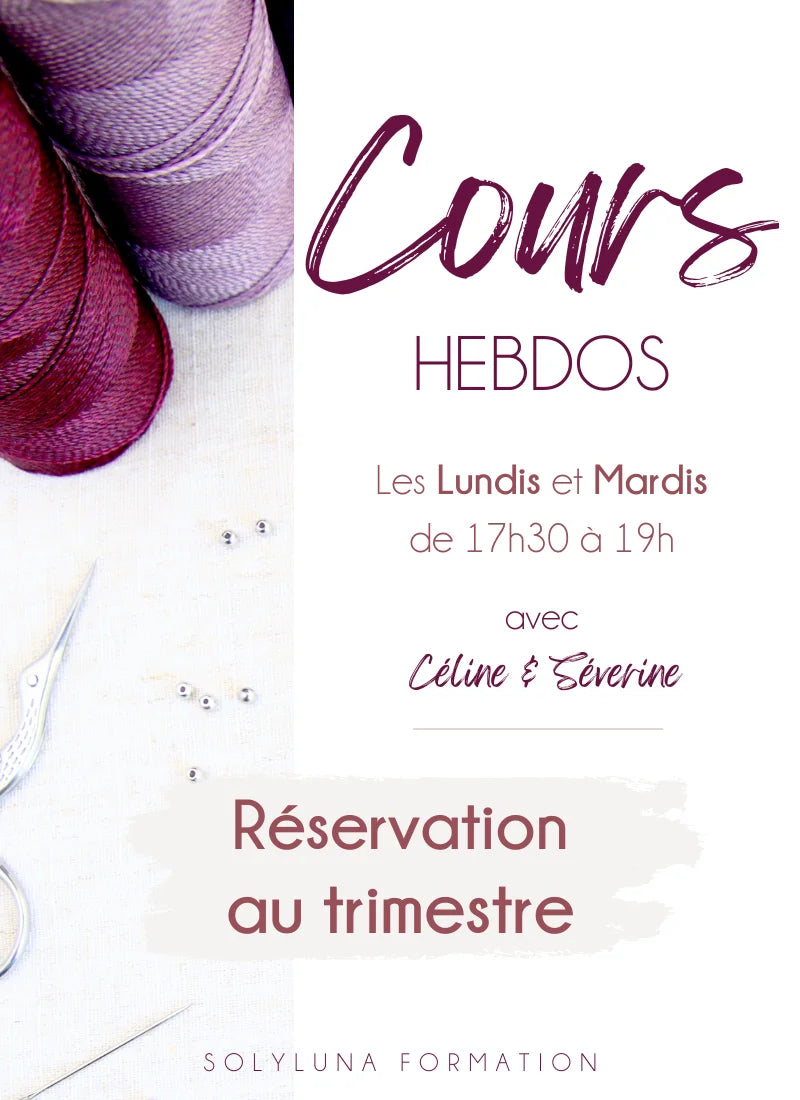 Cours hebdomadaire - Inscription trimestrielle