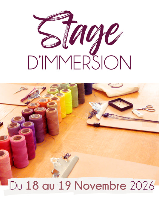 Stage d’immersion - Du 18 au 19 novembre 2026